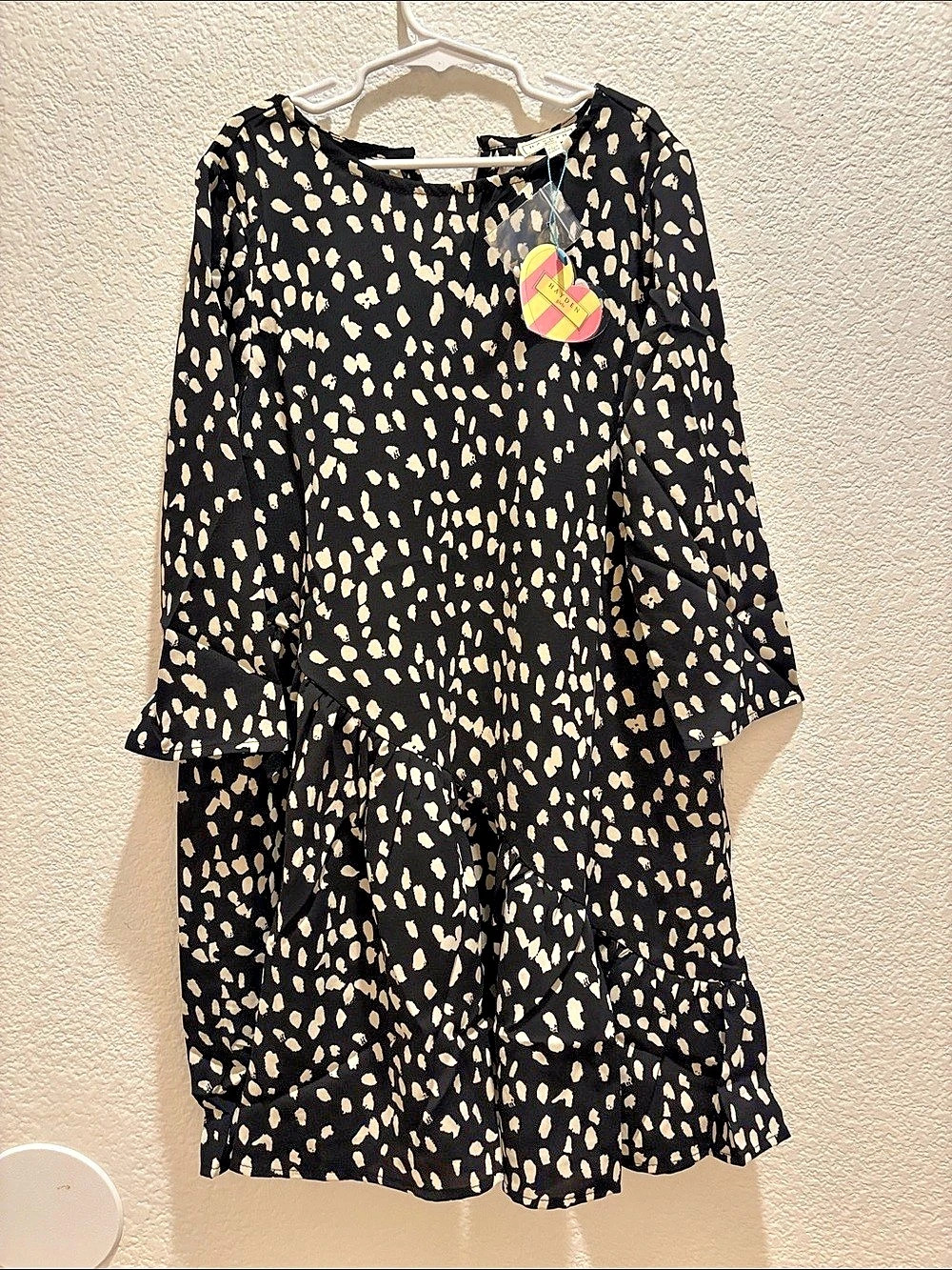 Hayden Girls Abstract Dot Ruffle Tiered Dress Girls Large